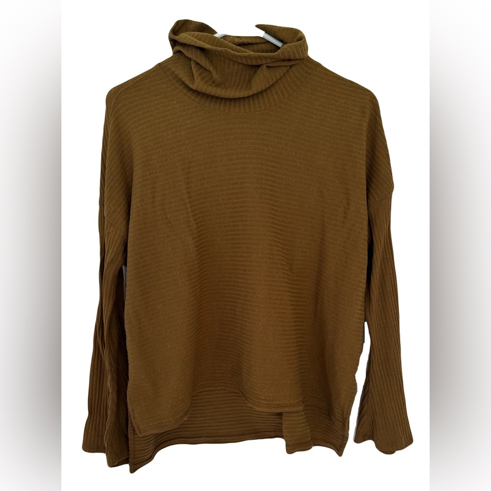 Free People‎ Movement Can't Handle This Turtleneck, Brown Green Mustard, Size S